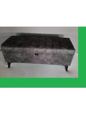 140X40X45 Cayz Yatak Ucu Puf Antresit