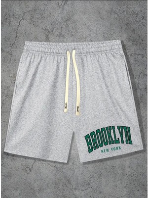 Nıgrum Pargus Green Brooklyn Baskılı Çift Cep Ultra Rahat Yazlık Erkek Çocuk Bermuda Şort