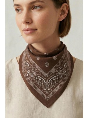 Petek Aksesuar Şal Desenli Bandana