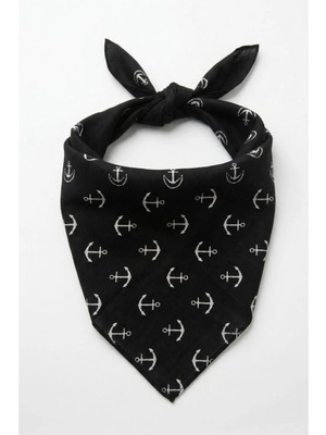 Petek Aksesuar Çıpa Anchor Desenli Bandana