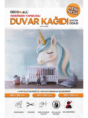 Özgürce KIDS098 Yeni Nesil Kendinden Yapışkanlı Çocuk Odası Duvar Kağıdı