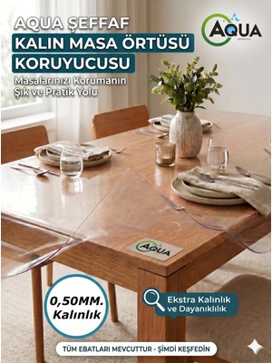 Aqua Şeffaf Pvc Mika - 0,50 Mm. Kalınlık
