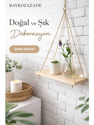 Özgürce Şık ve Dayanıklı Halatlı Duvar Rafı, Modern Dekorasyonunuza Uyum Sağlar