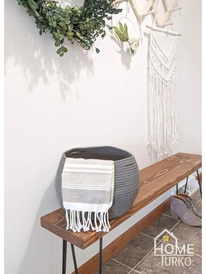 Özgürce Doğal Hasır Jüt Sepet, Dekoratif ve Saksılık Organizer, Bohem Tarzı