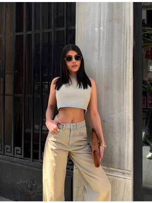 Aida Fashion Denim Takım Bustuyer Palazzo Jeans