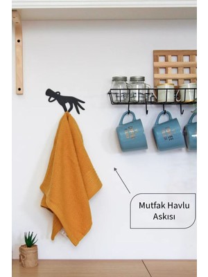 Özgürce Metal Mutfak ve Banyo Yapışkanlı Askı, Duvara Monte Havluluk