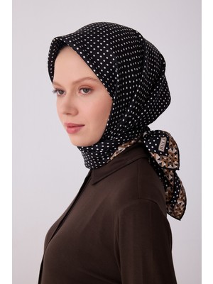 Belli Klasik Desen Ipek Twill Eşarp - 2026 Ilkbahar-Yaz (T) 4326-02