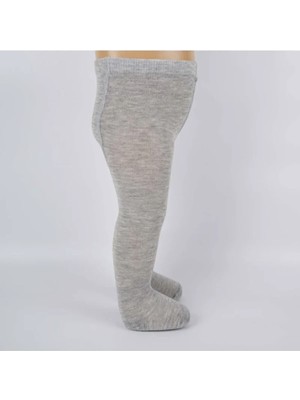Die Grup Bebek Pamuklu Külotlu Çorap Gri