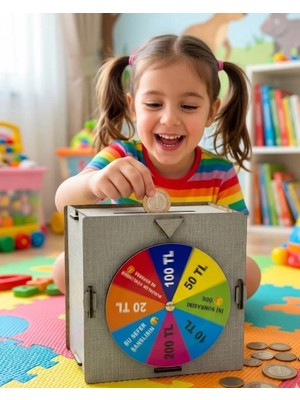 Najmaddin Eğlenceli Para Biriktirme Kumbarası Şans Çarklı Tasarım Hepsı Najmaddin