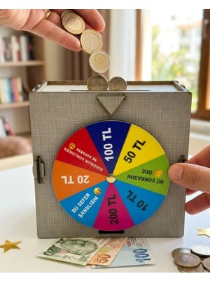 Najmaddin Eğlenceli Para Biriktirme Kumbarası Şans Çarklı Tasarruf Oyunu Hepsı Najmaddin