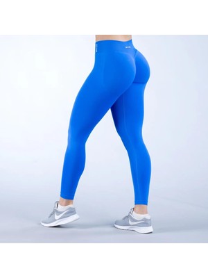 Dfyne Seamless Scrunch Tayt - Elektrik Mavisi