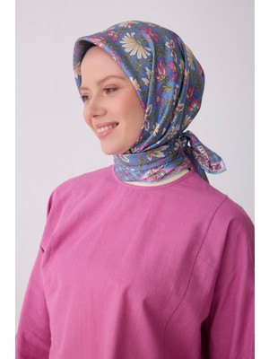 Belli Etnik Desen Saf Ipek Twill Eşarp  - 2026 Ilkbahar-Yaz (T)   4314-32