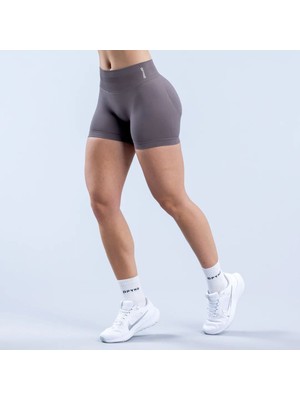 Dfyne Kadın Seamless Kahverengi Spor Şort