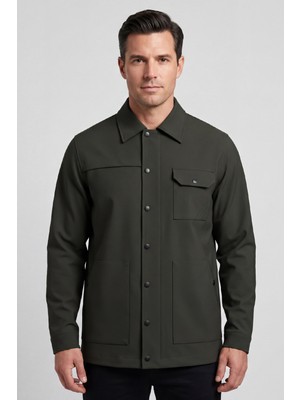 goffra Erkek Metropole Modern Regular Fit Su Itici Teknik Ceket Haki M601-R0501-02