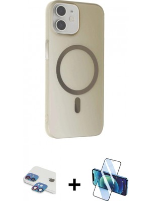 Marsilyan™- iPhone 11 Kılıf Çekirdek Modern Prime - Siyah 3D Antistatik Seramik Nano Ekran Koruyucu + Gökkuşağı Pers Alüminyum Kamera Lens