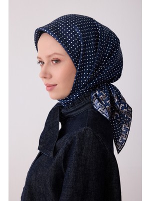 Belli Klasik Desen Ipek Twill Eşarp - 2026 Ilkbahar-Yaz (T) 4326-86