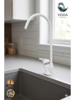 Voda Armatür Beyaz Su Arıtma Cihazı Musluğu (Tek Girişli / Aç Kapa)