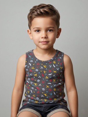 Orivra 5'li Erkek Çocuk Renkli Atlet