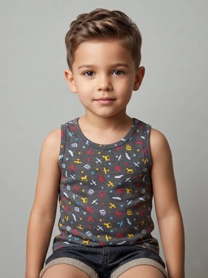 Orivra 10'lu Erkek Çocuk Renkli Atlet