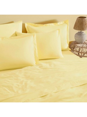 Linens Mix&match Pamuk Saten 2'li Volanlı Yastık Kılıfı Seti Sarı
