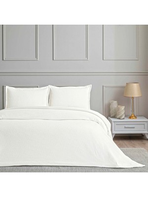 Linens White Collection Glint Tek Kişilik Yatak Örtüsü Seti Beyaz