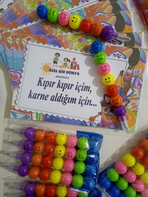 10 Adet Sınıfına Hoşgeldin Emojili Kalem