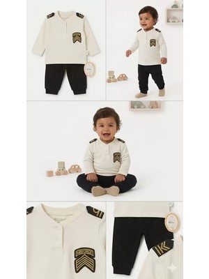 Bemy Store 3/18 Ay Kaptan Armalı 2 Parça Bebek Takımı