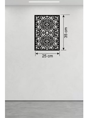 Mey İthalat Mey Ithalat® Floral Mandala Tasarım Ahşap Duvar Tablosu - 25X35 cm Lazer Kesim Dekoratif Pano