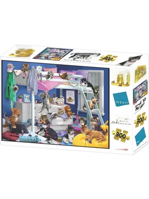 Belle Fusion Mey Ithalat® Yatak Odası Kedileri Puzzle 300 Parça