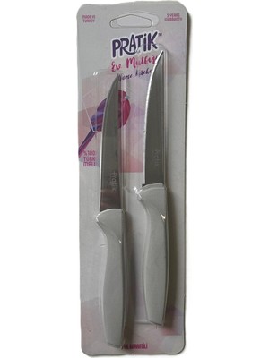 Pratik Ev Sebze Bıçak Seti 2'li Dişli-Düz