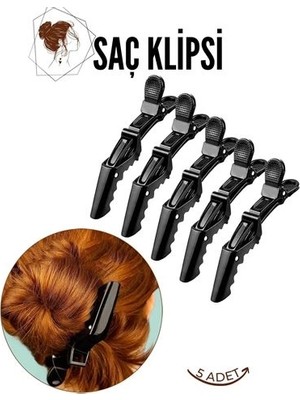 Belle Fusion Mey Ithalat® Saç Pensi Saç Klipsi 5 Adet Crocodile Design