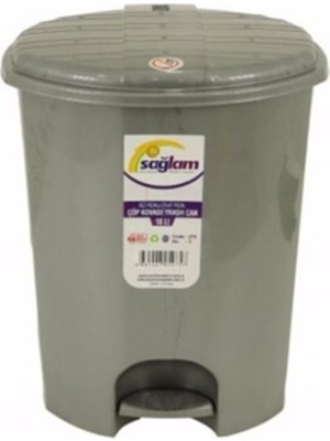 Sağlam 2 Nolu Düz Pedallı Çöp Kovası 11 L 2 Adet