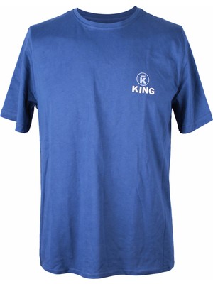 Trender 26Y595000003 Indigo Erkek T-Shirt King O Yaka