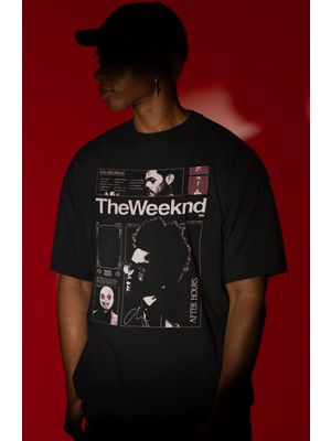 Sevbano The Weeknd Rapper Şarkıcı Ön Baskılı Unisex Oversize Tişört