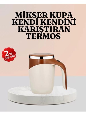 Zenvia Paslanmaz Çelik Şarjlı Karıştırma Kupa – Otomatik Manyetik Blender Fincan