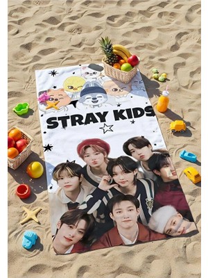 ministok Djital Baskılı Stray Kids Plaj Havlusu