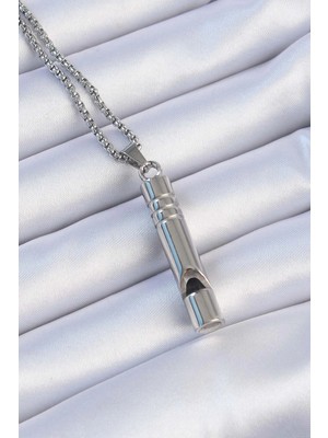 Belle Fusion Mey Ithalat® Acil Durum Düdüğü 316L Çelik Kararma Yapmaz Yüksek Desibel Kolye Unisex