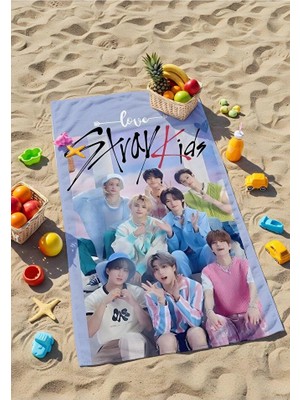 ministok Djital Baskılı Stray Kids Plaj Havlusu