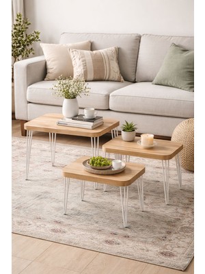 Paxteks 3'lü Zigon Sehpa Gürgen