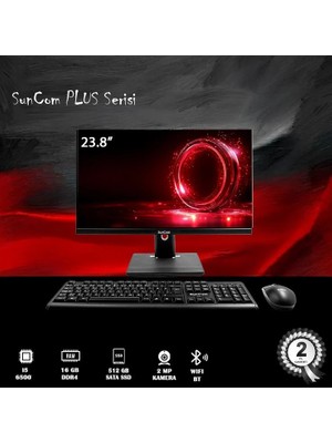 Suncom Plus SCA-120 I5-6500 16GB 512GB SSD 23.8" Siyah Dos Aıo Pc Pivot Ayak