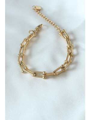 Paxteks 316L Çelik Gold Renk Tifany Model Kadın Bileklik