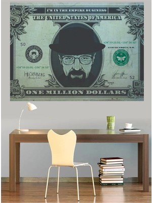 Mushen Studio Heisenberg One Million Dollars Breaking Bad Kanvas Tablo Duvar Dekoru Sanat Eseri Çerçevesiz Ev Ofis