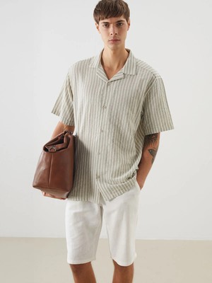 Lc Waikiki Yeni Sezon Regular Fit Kısa Kollu Çizgili Erkek Gömlek