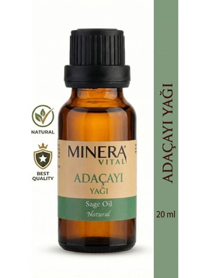 Minera Vital Adaçayı Yağı 20 ml (Sage Oil) Damlalıklı Cam Şişe