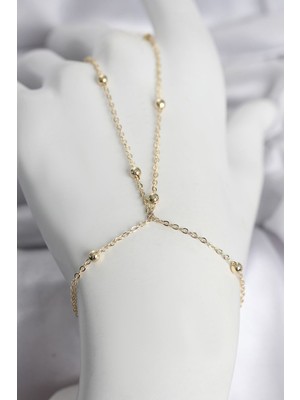 Epilons 316L Çelik Gold Renk Top Zincirli Kadın Şahmeran - TJ-SN742