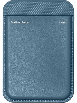 Native Union Re Classic Serisi M-Safe Uyumlu Standlı Deri Tasarımlı Kartlık Mavi