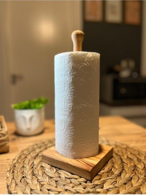 Abnturk Tezgah Üstü Ahşap Kağıt Havluluk Kağıt Havluluk Peçetelik Rulp Havlu Dev Rulo Tuvalet Kağıdı