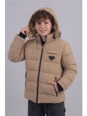Pina Kids  Nova Kumaş Kapüşonlu Erkek Çocuk Kışlık Mont KM2509