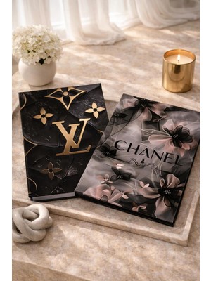 Özgürce Iki Parçalı Dekoratif Kitap ve Dergi Kutu Seti, Şık ve Kullanışlı Tasarım