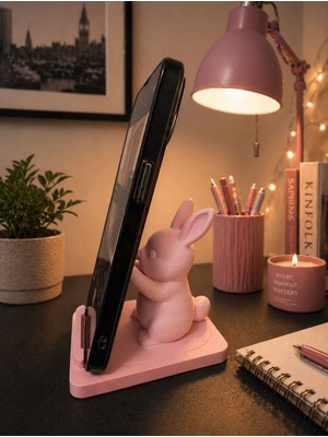 Telefon Tutucu Tavşan Tasarımlı Masaüstü Telefon Standı